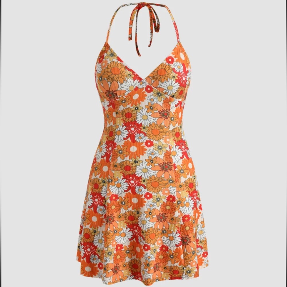 NWT Orange Flower Sundress